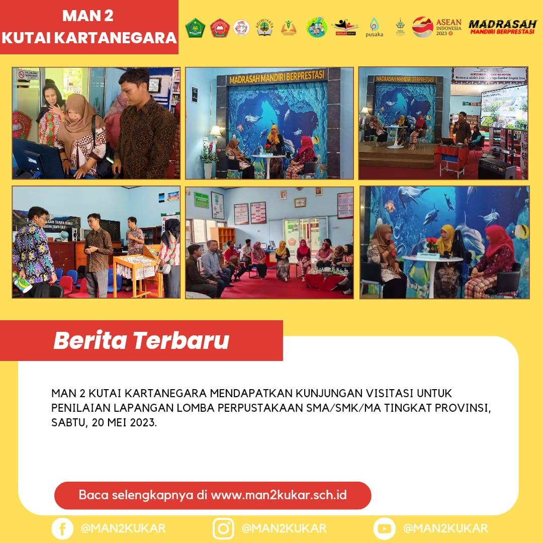 MAN 2 Kukar Mendapat Kunjungan Visitasi Lomba Perpustakaan